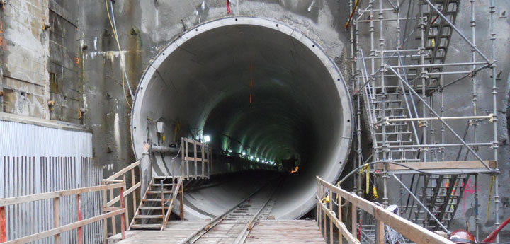 Construction of Capitol Hill Light Rail Tunnel